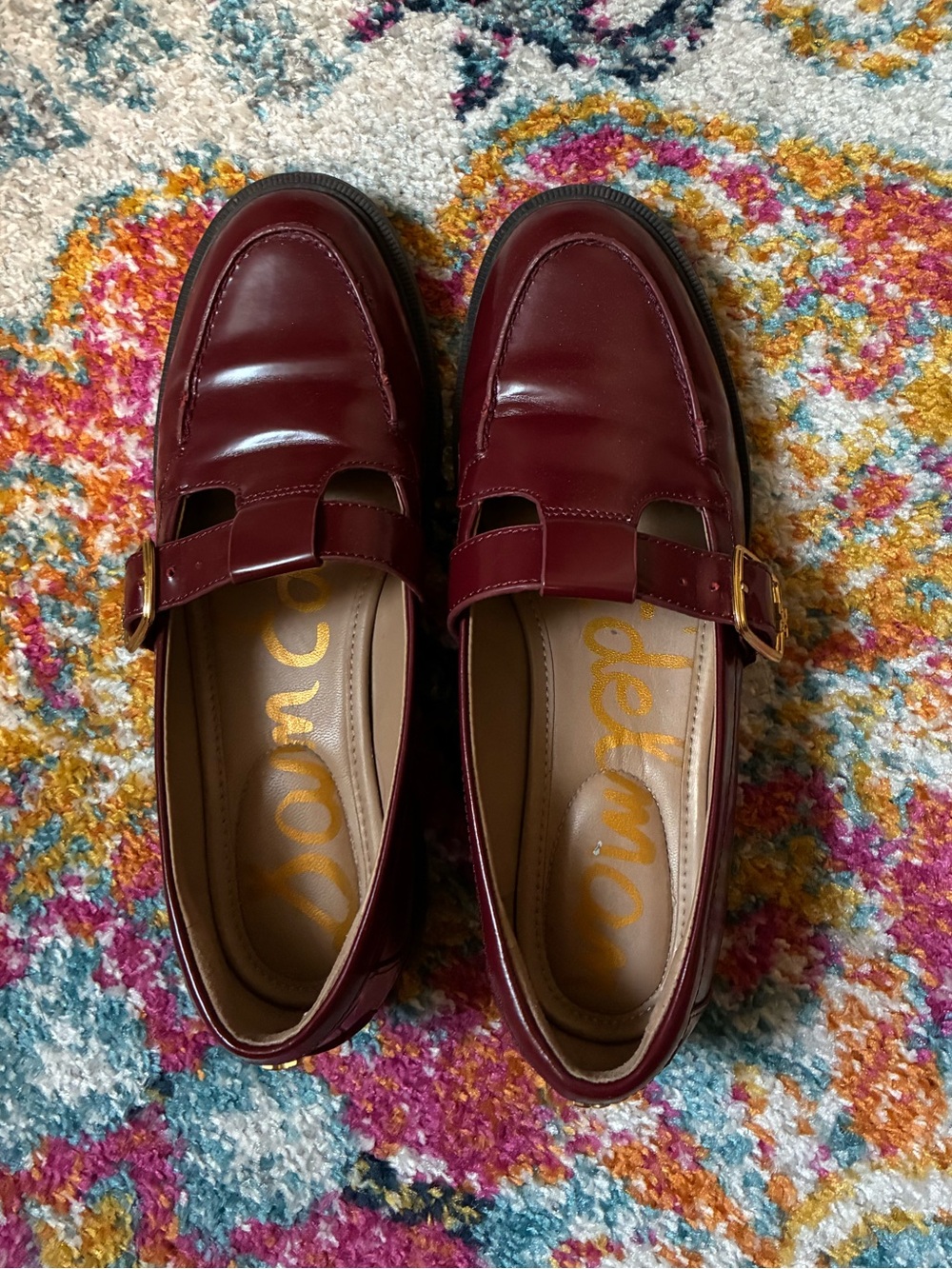 Sam Edelman Elaina T-Strap Buckle Loafers